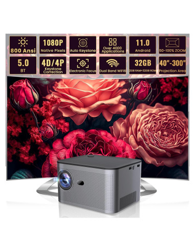 Proyector Full HD 1080P Cosycost HY350 800 ANSI WiFi 6