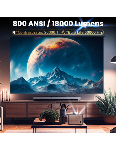 Proyector Full HD 1080P Cosycost HY350 800 ANSI WiFi 6