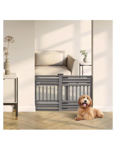 Puerta para Mascotas Expandible IRIS USA 61-99cm Gris