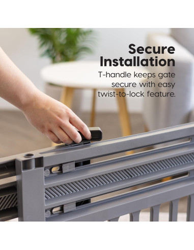 Puerta para Mascotas Expandible IRIS USA 61-99cm Gris