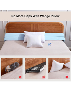 Almohada en Cuña EUHAMS Azul 137x25x15 cm Ajustable 2