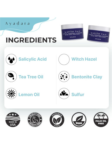 Crema Nocturna Ayadara para Acné Quístico Hormonal 120 Usos