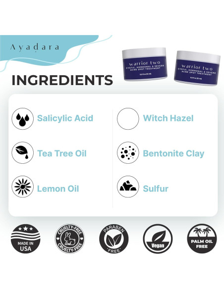 Crema Nocturna Ayadara para Acné Quístico Hormonal 120 Usos