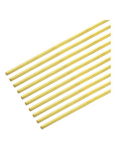 Barra Redonda Sólida de Latón MECCANIXITY 1.5mm x 200mm Paquete de 10