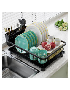 Escurridor de Platos Hiviweer Negro 40x32x14.5 cm Resistente