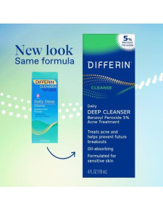 Limpiador Facial Differin 118.3 ml con 5% Peróxido de Benzoilo 2