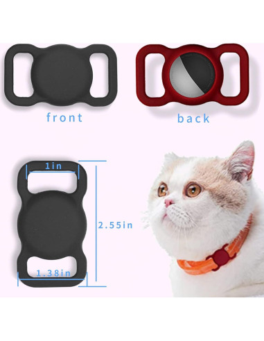 Soporte para Collar de Perro AirTag YAFIYGI Impermeable 2.03-2.54 cm