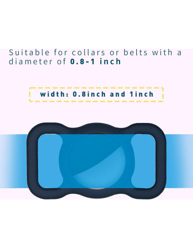 Soporte para Collar de Perro AirTag YAFIYGI Impermeable 2.03-2.54 cm