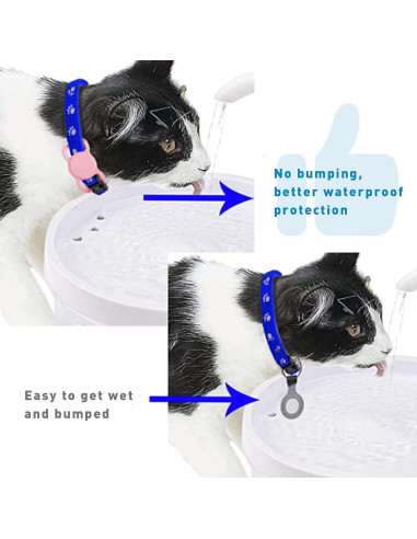 Soporte para Collar de Perro AirTag YAFIYGI Impermeable 2.03-2.54 cm