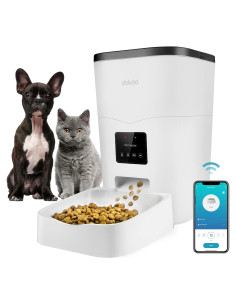Dispensador Automático de Comida para Gatos Dokoo 3L Blanco