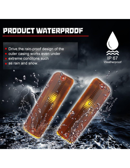 Lentes Ámbar de Señal de Giro KENRTIR para Toyota Pickup y 4Runner