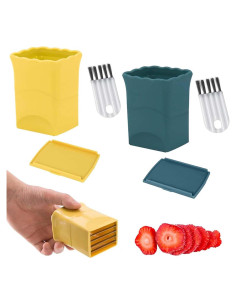 Cortador de Frutas y Huevos 2Pcs NBNTGH Acero Inoxidable