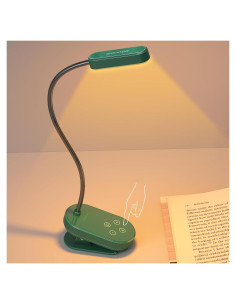 Luz de Lectura Clip On Glocusent Verde Recargable 80 Horas