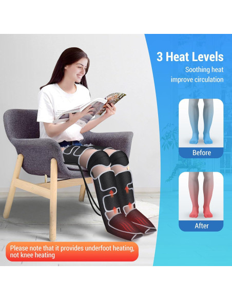 Masajeador de Piernas Comfier 7204M con Calor y 3 Modos