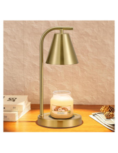 Lámpara Calentadora de Velas Hong-in Dorada con Temporizador