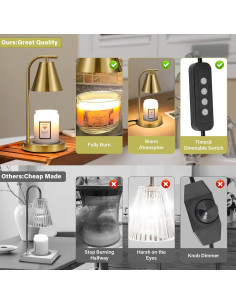 Lámpara Calentadora de Velas Hong-in Dorada con Temporizador 2