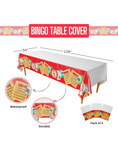 Cubiertas de Mesa de Bingo Blue Orchards - 3 Piezas 137x274cm 2