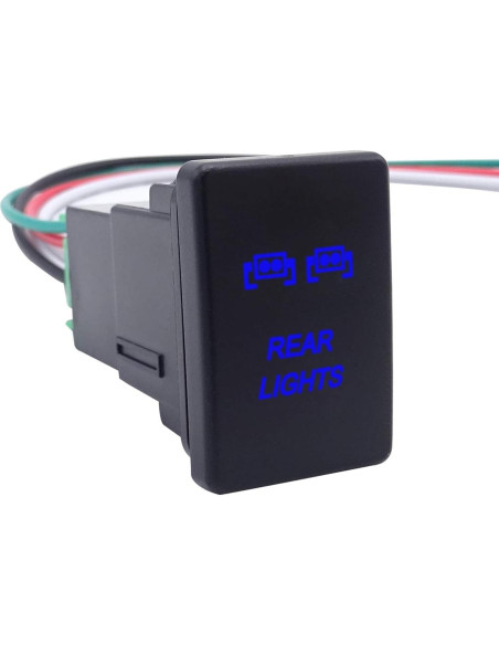 Interruptor pulsador LED Igersaw 12V para Toyota - Azul