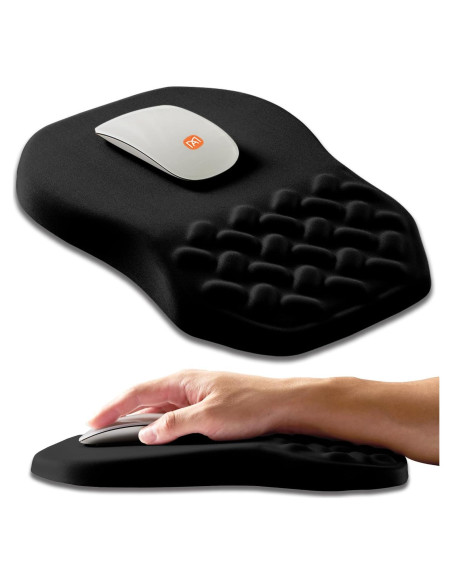 Soporte de Muñeca Ergonómico Armanza con Masaje 30x20 cm Negro