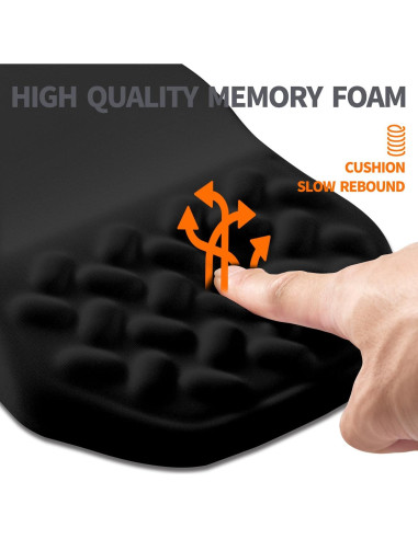 Soporte de Muñeca Ergonómico Armanza con Masaje 30x20 cm Negro