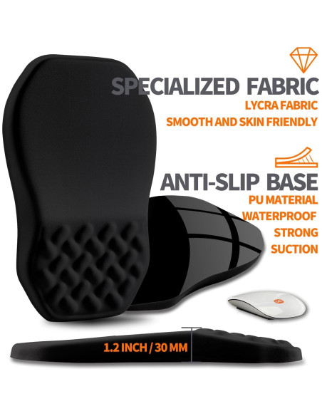 Soporte de Muñeca Ergonómico Armanza con Masaje 30x20 cm Negro