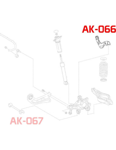Brazos Superiores Traseros Ajustables Godspeed AK-066-F para Toyota Corolla 2019-2024