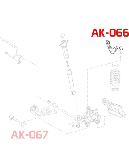 Brazos Superiores Traseros Ajustables Godspeed AK-066-F para Toyota Corolla 2019-2024