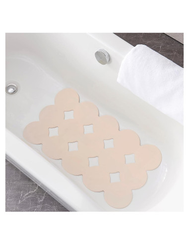 Alfombrilla de baño antideslizante Webos 71x41 cm Beige