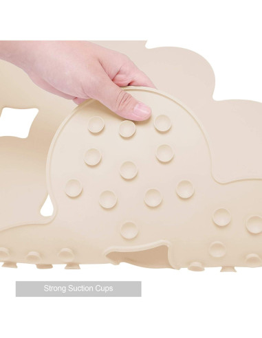 Alfombrilla de baño antideslizante Webos 71x41 cm Beige