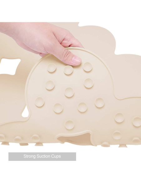 Alfombrilla de baño antideslizante Webos 71x41 cm Beige