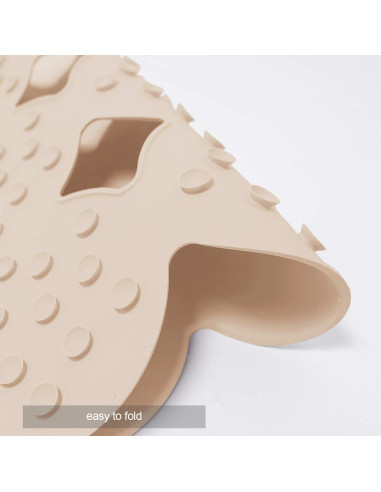 Alfombrilla de baño antideslizante Webos 71x41 cm Beige