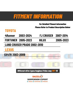 Enlaces de Barra Estabilizadora Ajustables DAZZLAIT Delanteros 2