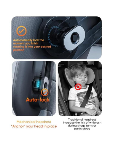 Cojín de Reposacabezas Ajustable PartsTo para Niños y Adultos