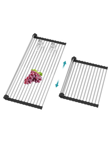Estante de Secado de Platos Expandible BBXTYLY Acero Inoxidable