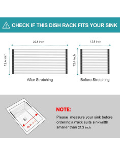 Estante de Secado de Platos Expandible BBXTYLY Acero Inoxidable 2