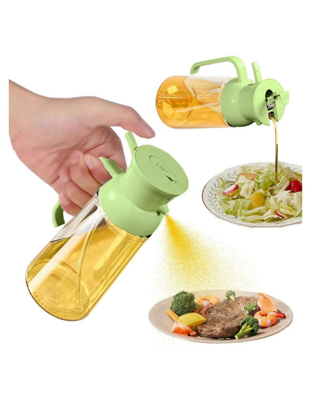 Rociador de Aceite RFetomax 550ml Vidrio Verde Claro