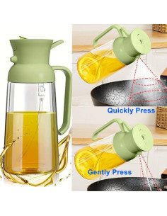 Rociador de Aceite RFetomax 550ml Vidrio Verde Claro 2