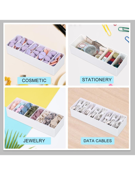 Caja Organizadora de Cables PAVSTINE Blanca con Compartimentos Ajustables Caja Organizadora de Cables PAVSTINE Blanca con Compartimentos Ajustables