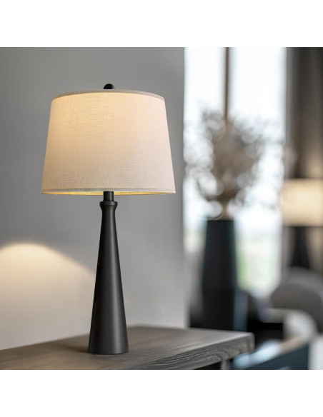 Lámpara de Mesa Oneach 65 cm Negra con Control Táctil Dimmable