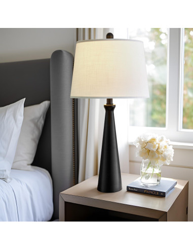 Lámpara de Mesa Oneach 65 cm Negra con Control Táctil Dimmable