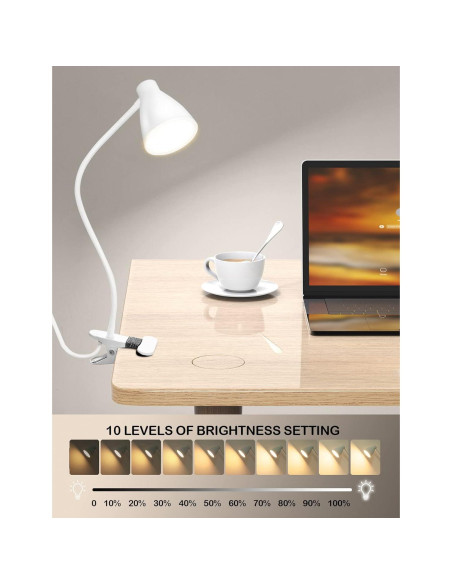 Lámpara de Escritorio BOHON LED 10W 3 Modos 10 Niveles Brillo