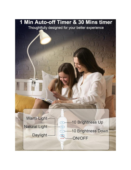 Lámpara de Escritorio BOHON LED 10W 3 Modos 10 Niveles Brillo