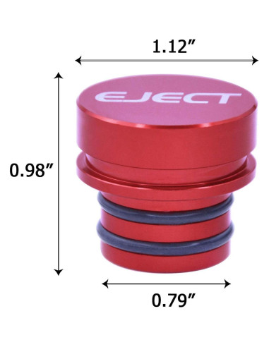 Cubierta de Enchufe de Encendedor GeeWatom 12V Aluminio Rojo