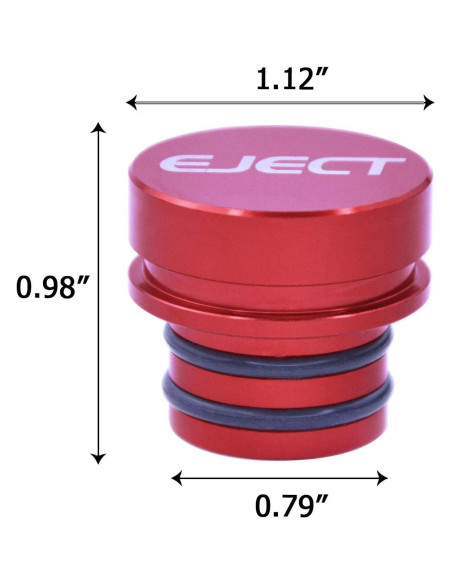 Cubierta de Enchufe de Encendedor GeeWatom 12V Aluminio Rojo