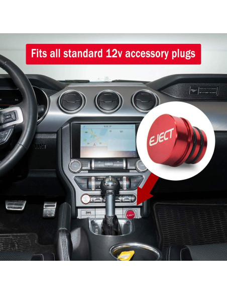Cubierta de Enchufe de Encendedor GeeWatom 12V Aluminio Rojo