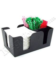 Caddy de Bar Winco BC-6 con 6 Compartimentos Negro 2