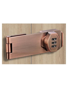 Cerradura de Armario ETEKJOY Sin Llave 3 Dígitos Cobre Antiguo