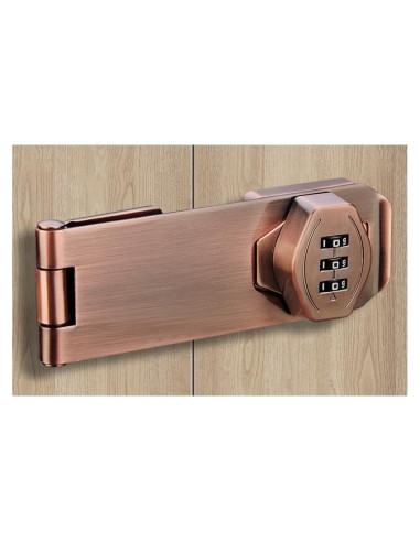 Cerradura de Armario ETEKJOY Sin Llave 3 Dígitos Cobre Antiguo