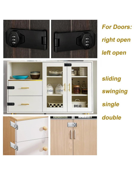 Cerradura de Armario ETEKJOY Sin Llave 3 Dígitos Cobre Antiguo