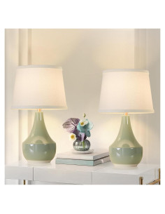 Juego de 2 Lámparas de Mesa GyroVu Cerámica 47.3 cm Verde Salvia